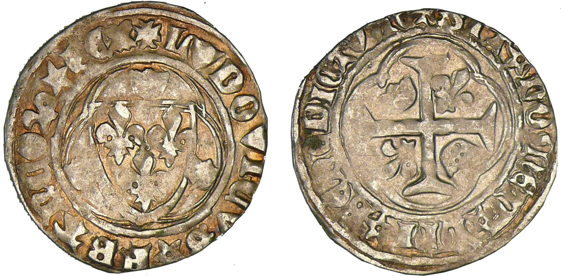 Louis XI - Blanc à la couronne - Rouen Louis XI - Blanc à la couronne - Rouen