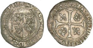 Dauphiné - Louis II - Blanc à l'écu de France et Dauphiné