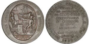 Monneron de 5 sols 1792 - AN IV