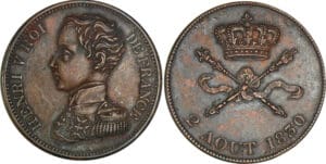 Module 5 francs Henri V Comte de Chambord 2 août 1830