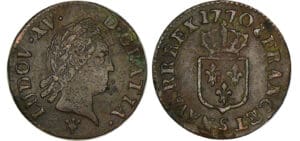 Louis XV - Liard à la vieille tête - 1770 S (Reims)