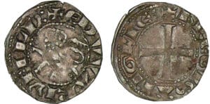Aquitaine - Edouard 1er - Denier au léopard