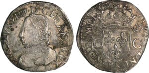 Charles IX - Teston - 4ème type 1568 L (Bayonne)