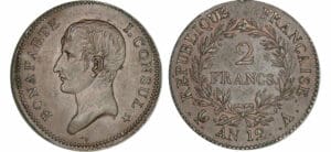 Epreuve au module de la 2 francs - AN 12 A (Paris)