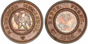 Napoléon 1er - 10 centimes bi-métallique 1806