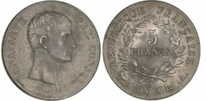 Napoléon Ier - Essai de la 5 francs AN XI - Concours de Galle
