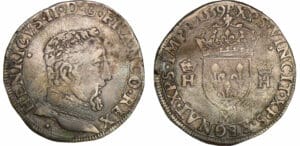 Henri II - Teston à la tête nue - 5ème type 1559 M (Toulouse)