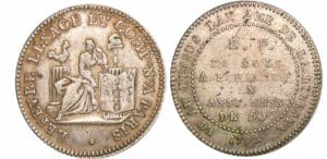 Bon pour 20 sols « à la Liberté assise » 1792