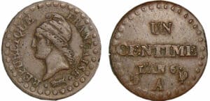 1 centime Dupré directoire - An 6 A (Paris) poids lourd