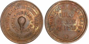 Jeton - Ballon du siège de Paris 1870