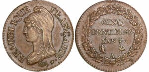 5 centimes Dupré - grand module - An 7/5 A (Paris)