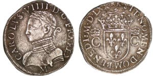Charles IX - Teston - 2ème type 1570 M (Toulouse)