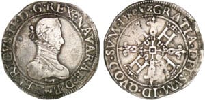 Navarre - Henri III de Navarre, II de Béarn - Franc 1580 (Saint-Palais)