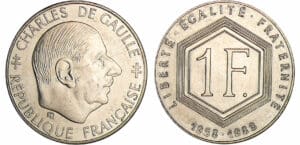1 francs Charles de Gaulle - 1988 sans différents