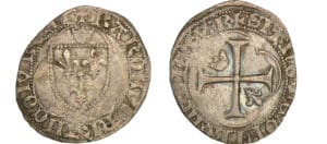 Charles VII - Petit blanc à la couronne - Bourges