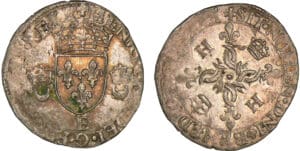 Henri II - Douzain aux croissants - E (Tours)