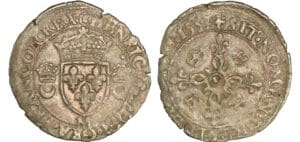 Henri II - Douzain aux croissants - 1551 M (Toulouse)