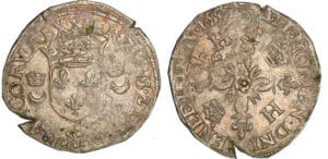 Henri II - Douzain aux croissants - 1553 S (Troyes)