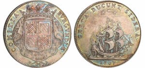 Jeton - La Bourgogne soutenue par les princes de Condé 1707