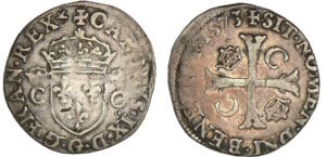 Charles IX - Douzain - 3ème type 1573 G (Poitiers)