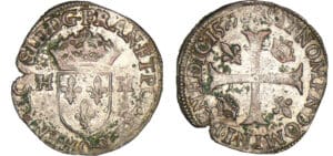 Henri III - Douzain - 3ème type 1677 O (Riom)