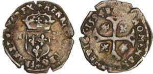 Henri IV - Douzain - 2ème type - 1594 N (Montpellier)