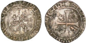 François 1er - Blanc à la couronne du Dauphiné - 7ème type Crémieu