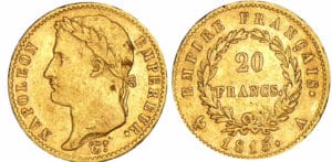20 francs Napoléon - 100 jours - 1815 A (Paris)