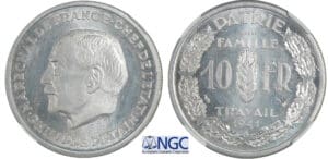 10 francs Pétain 1941 - Essai piéfort