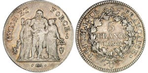 5 francs Hercule union et force - An 11 Q (Perpignan)