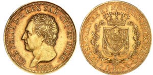 Italie - Royaume de Sardaigne - Carlo Felice - 80 lire 1825 (Turin)