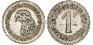 Jeton - Mines d'or de l'Andavakoëra - 1 franc