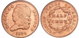 Etats-Unis - Half cent  1825