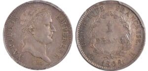 1 franc Napoléon revers république - 1808 H (La Rochelle)