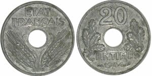 20 centimes "20" - 1944