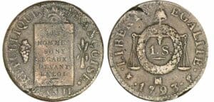 Sol à la balance type FRANCOISE - An II - 1793 MA (Marseille)