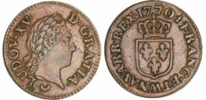 Louis XV - Liard à la vieille tête - 1770 AA (Metz)