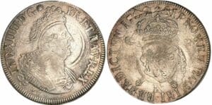 Louis XIV - Ecu aux insignes - 1702 K (Bordeaux) flan réformé