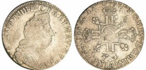 Louis XIV - ½ écu aux 8 L, 2ème type - 1704 A (Paris) flan réformé