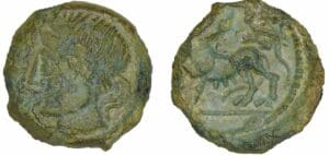 Carnutes - Bronze PIXTILOS à la louve et au lézard  (40-30 av. J.-C.)