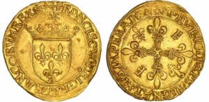François 1er - Ecu d'or au soleil - 5ème type - Lyon