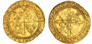 François 1er - Ecu d'or du Dauphiné - 2ème type - Romans