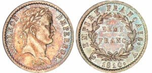 1/2 franc Napoléon revers empire - 1810 A (Paris)