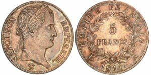 5 francs Napoléon revers empire - 1811 A (Paris)