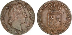 Louis XV - 1/2 sol à la vieille tête - 1771 BB (Strasbourg)