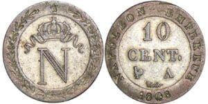 10 centimes Napoléon Ier - 1808 A (Paris)