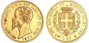 Italie - Vittorio Emanuele II - 10 lire 1850 (Turin)