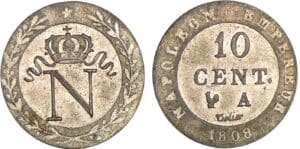 10 centimes Napoléon Ier - 1808 A (Paris)