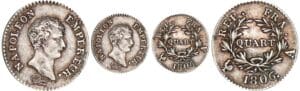 1/4 de franc Napoléon empereur - 1806 A (Paris)