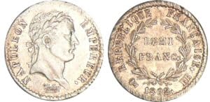 1/2 franc Napoléon revers république - 1808 BB (Strasbourg)